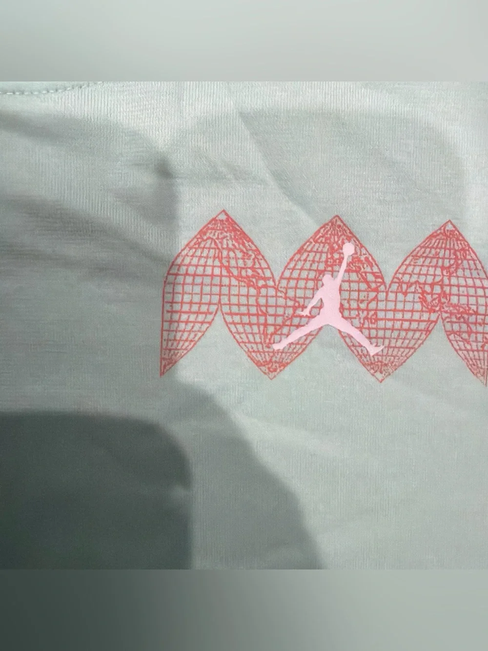 Jordan Short Sleeve Tee in Mint Green with Small Pink Logo